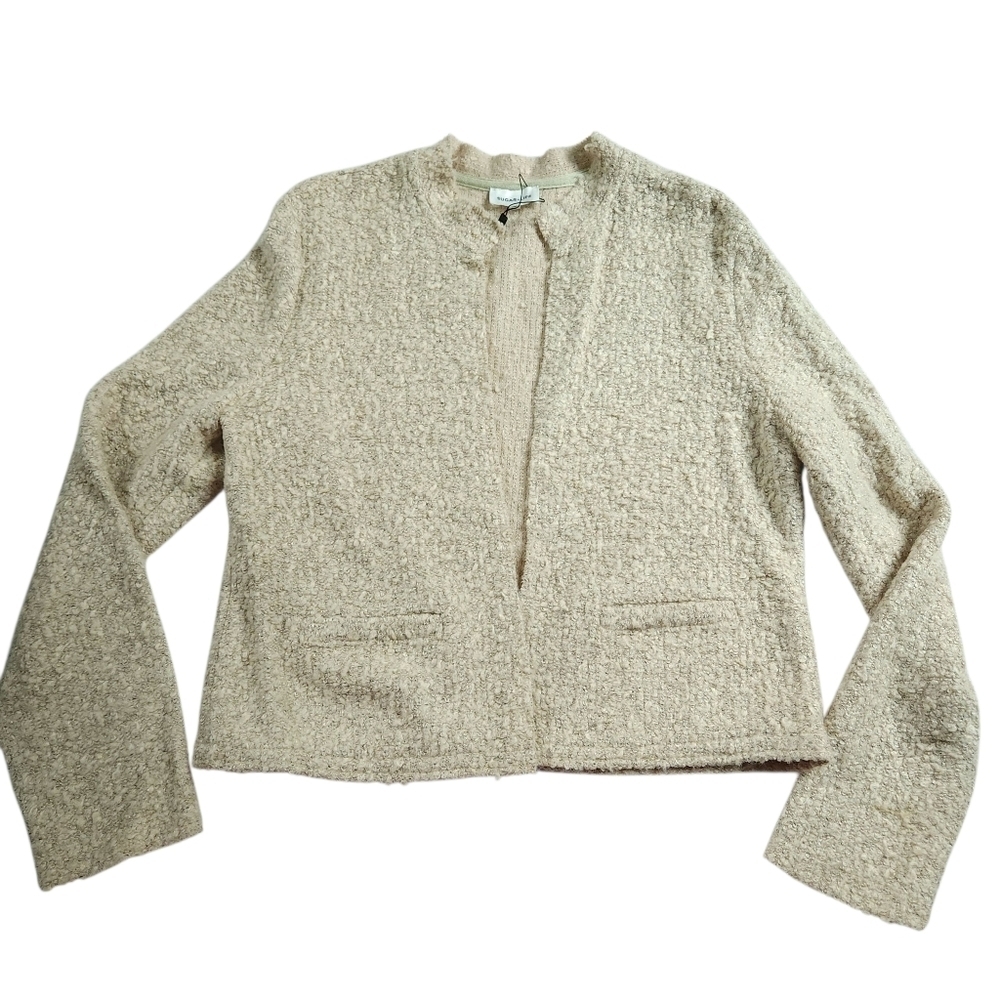 NWOT Sugar + Lips Tweed Wool Blend Blazer Sz L